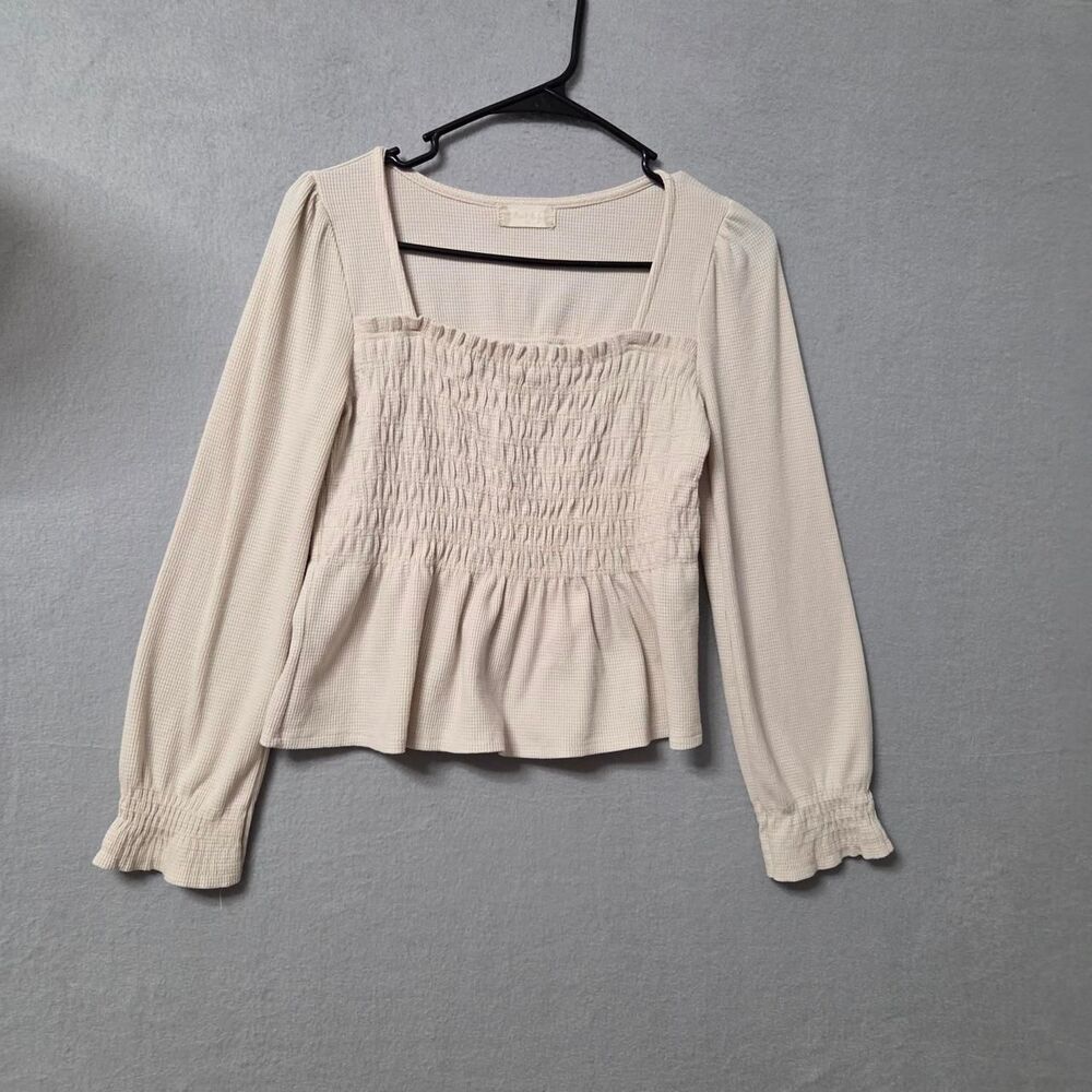 Altar-d-state Women's Cream and White Blouse